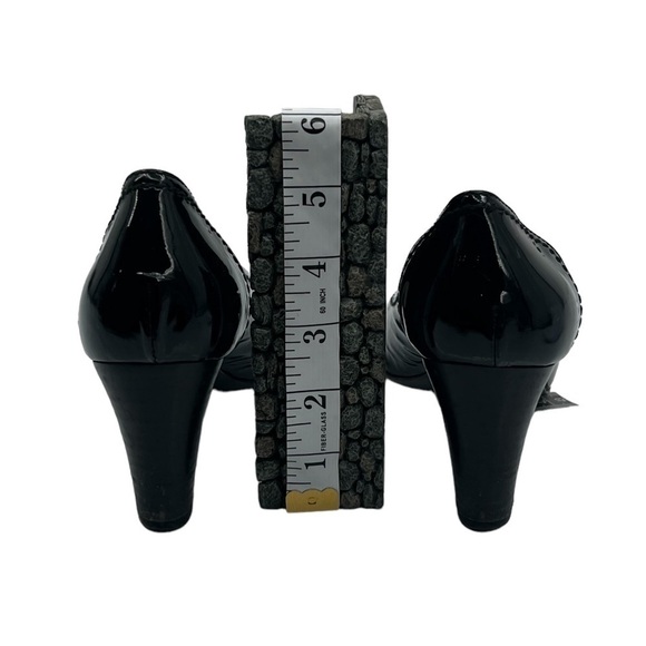 Attilio Giusti Leombruni Black Patent Leather Heels Size 37 Women’s - Picture 7 of 10